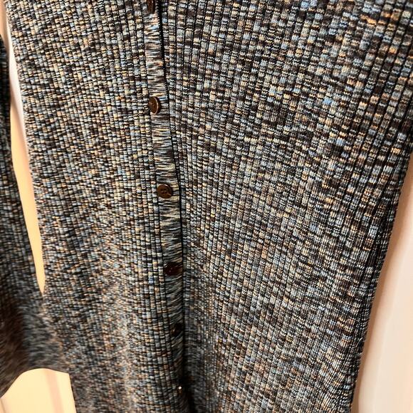 Theory Space-Dyed Ribbed-Knit Cardigan Sweater Size XS - Picture 9 of 10